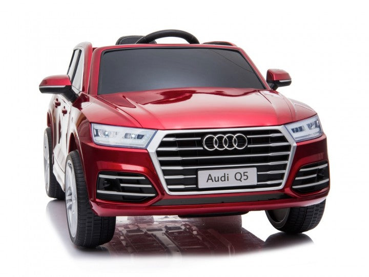 AUDI Q5 12V rot, Musik, MP3, Beleuchtung, Leder Sitz, Gummi Reifen