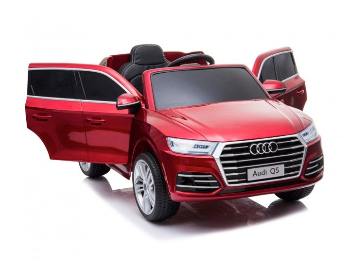 AUDI Q5 12V rot, Musik, MP3, Beleuchtung, Leder Sitz, Gummi Reifen