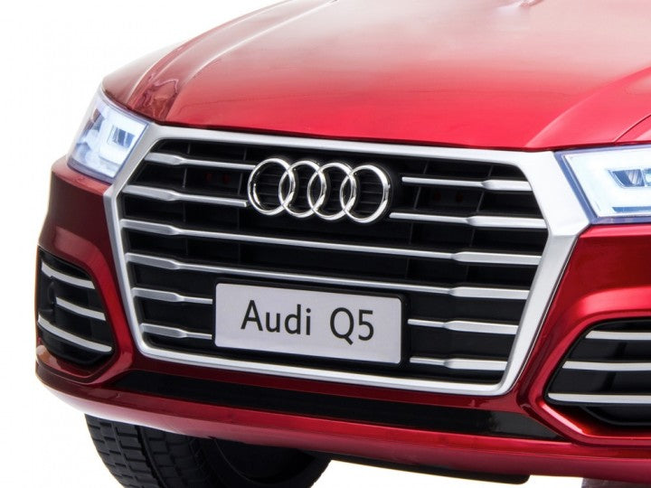 AUDI Q5 12V rot, Musik, MP3, Beleuchtung, Leder Sitz, Gummi Reifen