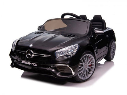 Mercedes SL65 AMG 12V schwarz, Musik, Beleuchtung, Leder Sitze, Gummi Reifen