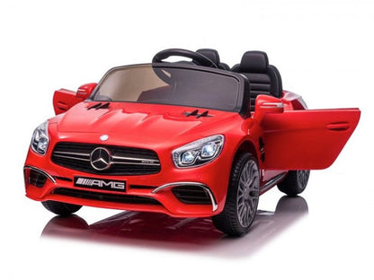 Mercedes SL65 AMG 12V rot, Musik, Beleuchtung, Leder Sitze, Gummi Reifen