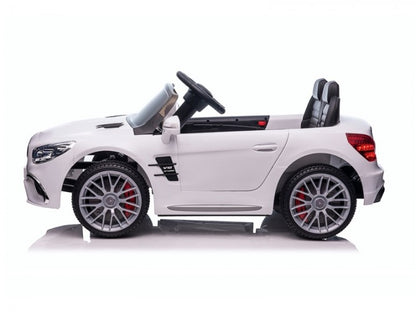 Mercedes SL65 AMG 12V weiß, Musik, Beleuchtung, Leder Sitze, Gummi Reifen