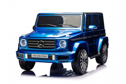 Mercedes-Benz G500 12V blau, Musik, Beleuchtung, Leder Sitze, Gummi Reifen