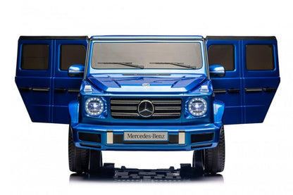 Mercedes-Benz G500 12V blau, Musik, Beleuchtung, Leder Sitze, Gummi Reifen