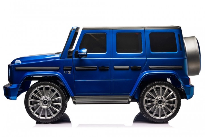 Mercedes-Benz G500 12V blau, Musik, Beleuchtung, Leder Sitze, Gummi Reifen