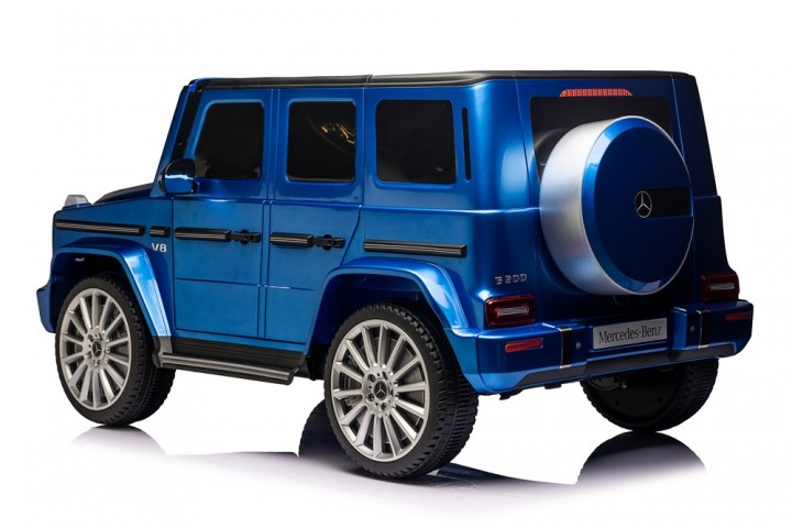 Mercedes-Benz G500 12V blau, Musik, Beleuchtung, Leder Sitze, Gummi Reifen