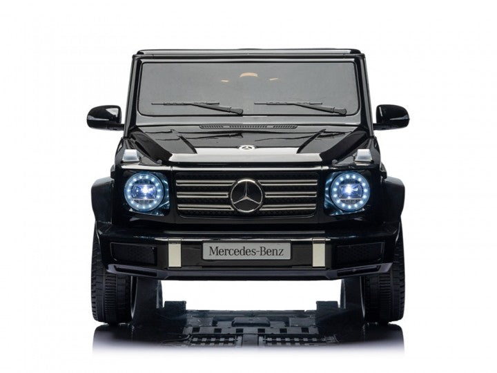 Mercedes-Benz G500 12V schwarz, Musik, Beleuchtung, Leder Sitze, Gummi Reifen