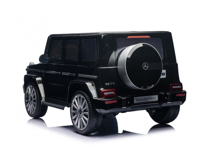 Mercedes-Benz G500 12V schwarz, Musik, Beleuchtung, Leder Sitze, Gummi Reifen