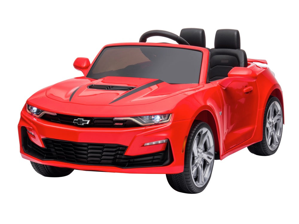 Chevrolet Camaro SS, 12V Kinderauto, Musik, MP3, Beleuchtung, Leder Sitz, Gummi Reifen