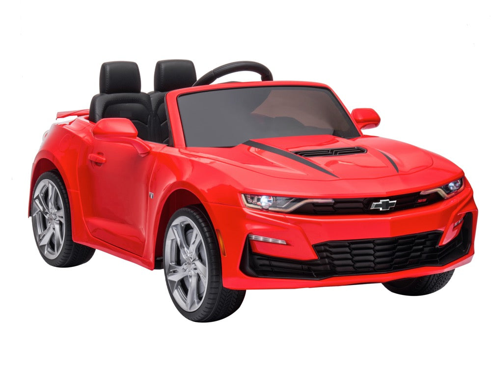 Chevrolet Camaro SS, 12V Kinderauto, Musik, MP3, Beleuchtung, Leder Sitz, Gummi Reifen