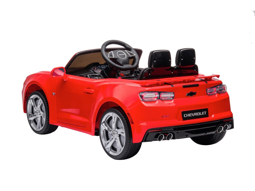 Chevrolet Camaro SS, 12V Kinderauto, Musik, MP3, Beleuchtung, Leder Sitz, Gummi Reifen