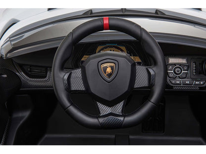 Lamborghini Veneno 12V schwarz, 2-Sitzer, Bluetooth, Beleuchtung, Leder Sitze, Gummi Reifen