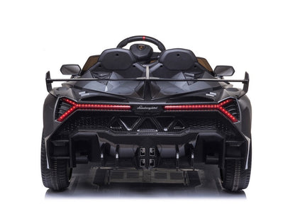 Lamborghini Veneno 12V schwarz, 2-Sitzer, Bluetooth, Beleuchtung, Leder Sitze, Gummi Reifen